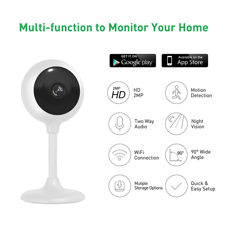 Tuya RC2 Wi-Fi 1/2/4MP IPC w pomieszczeniach wewnętrznych