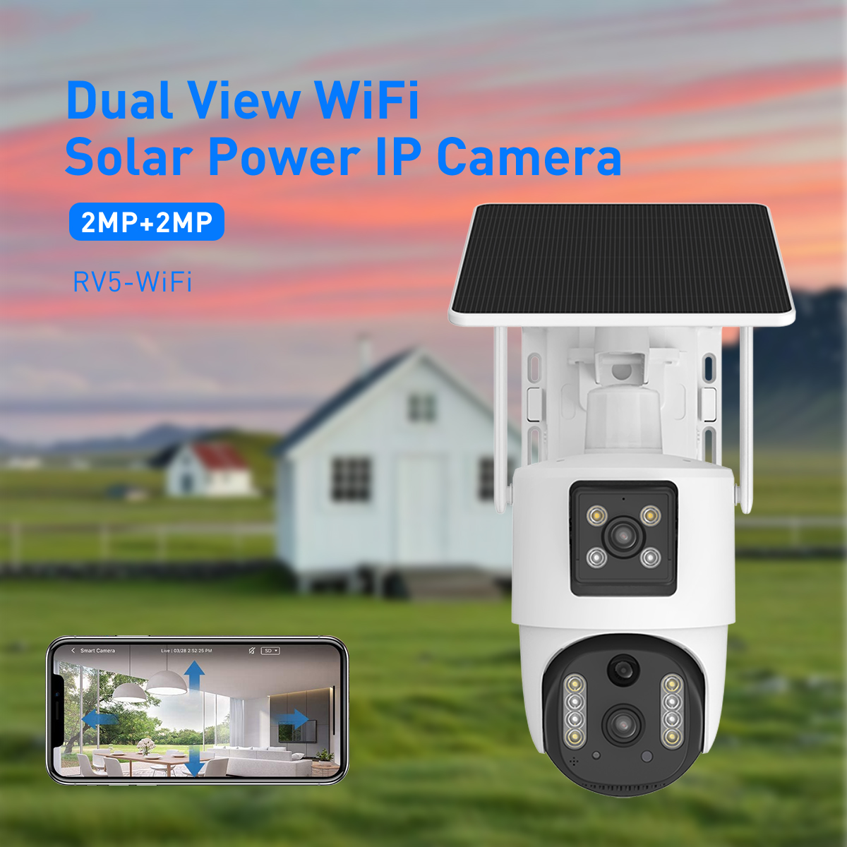 V380 RV5 WiFi Solar 2MP Waterproof Outdoor IPC details