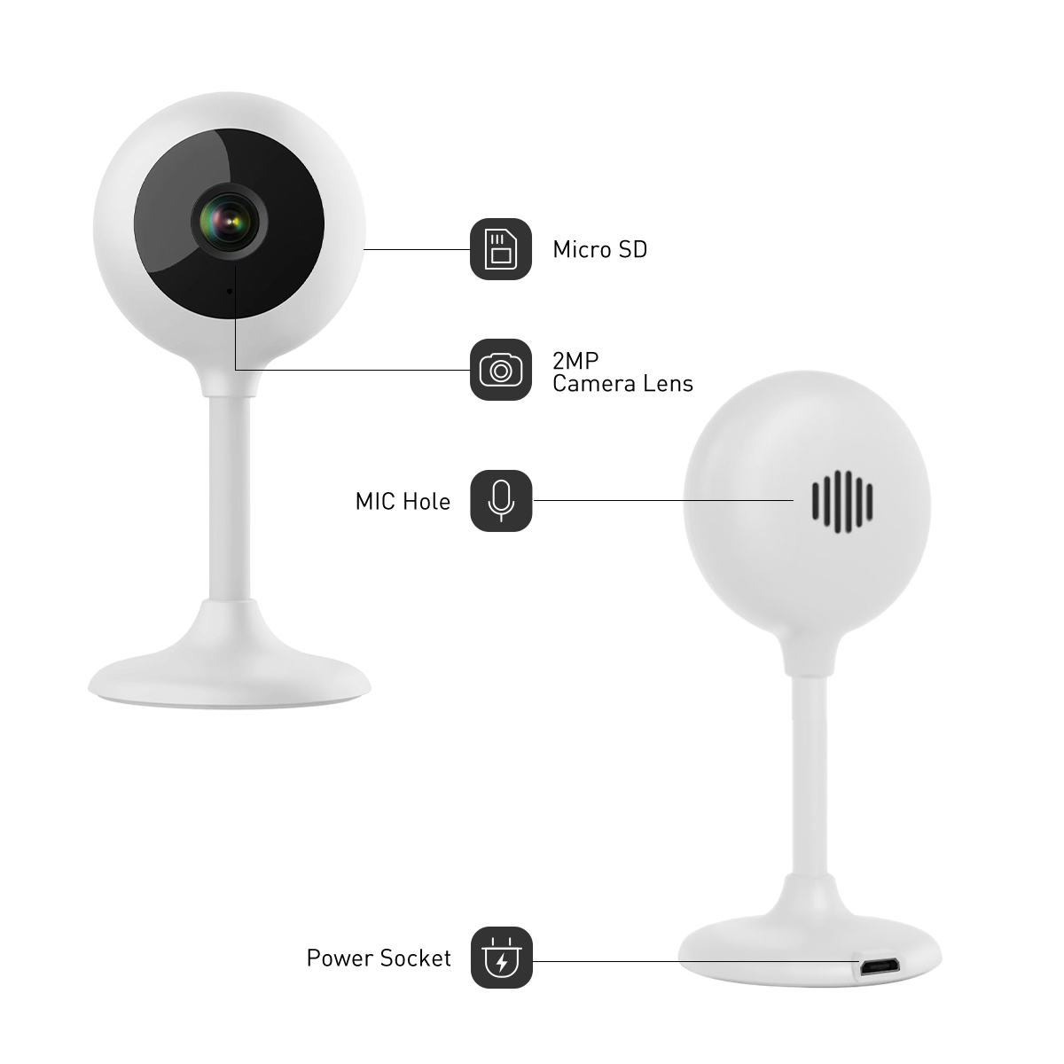 Tuya RC2 WiFi 1/2/4MP Indoor Fixed Cube IPC details