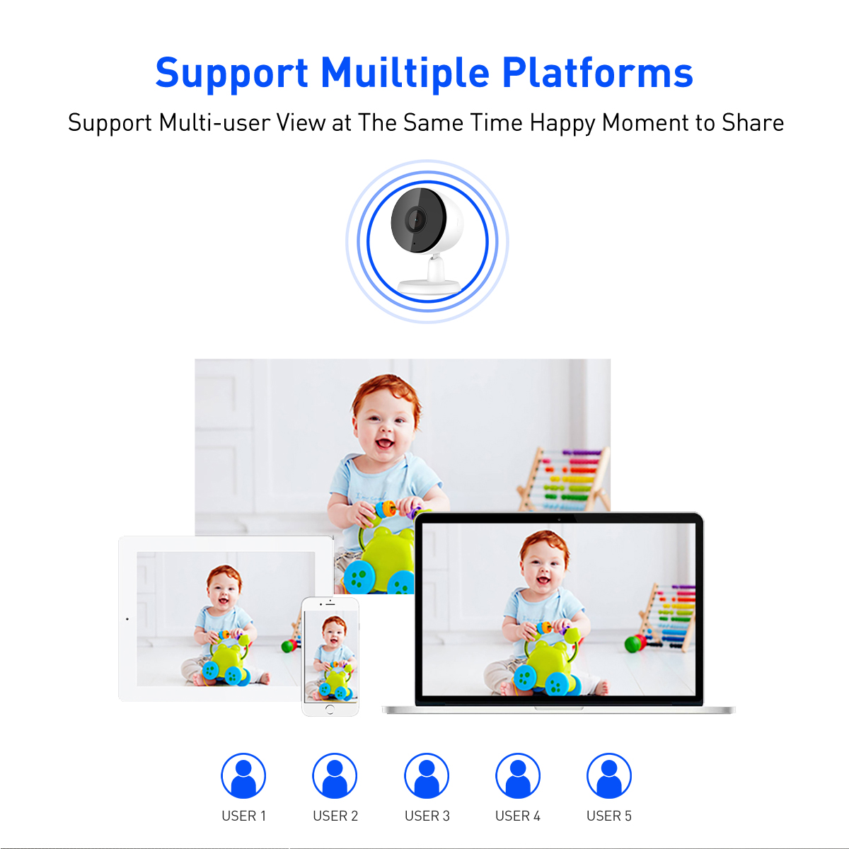 Tuya RC4 WiFi 1/2/4MP Indoor Fixed Cube IPC manufacture