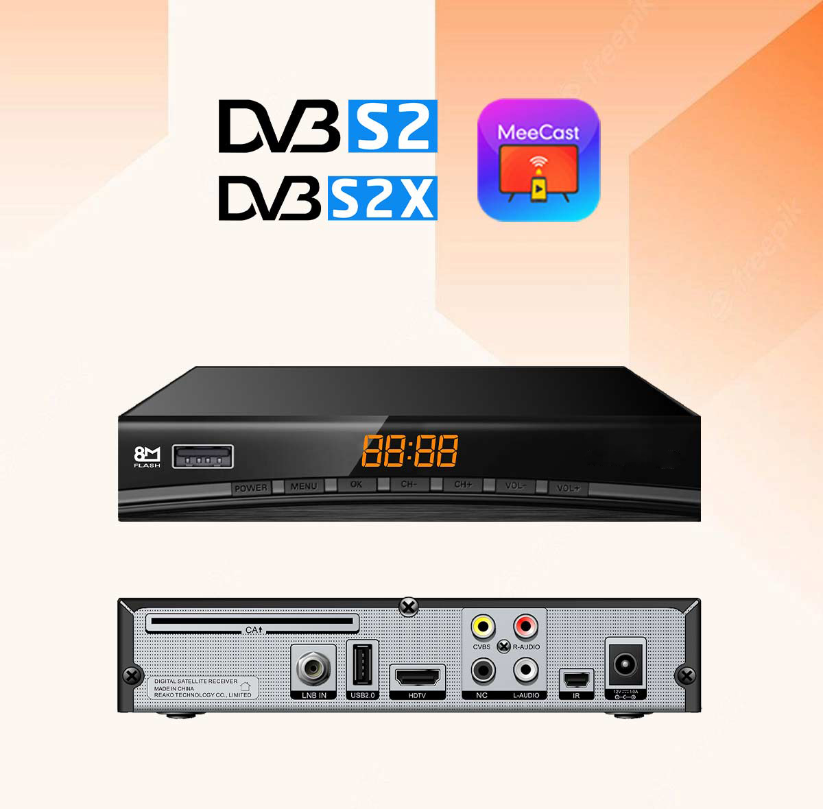 Metal-3 168mm DVB-S2 Receiver factory
