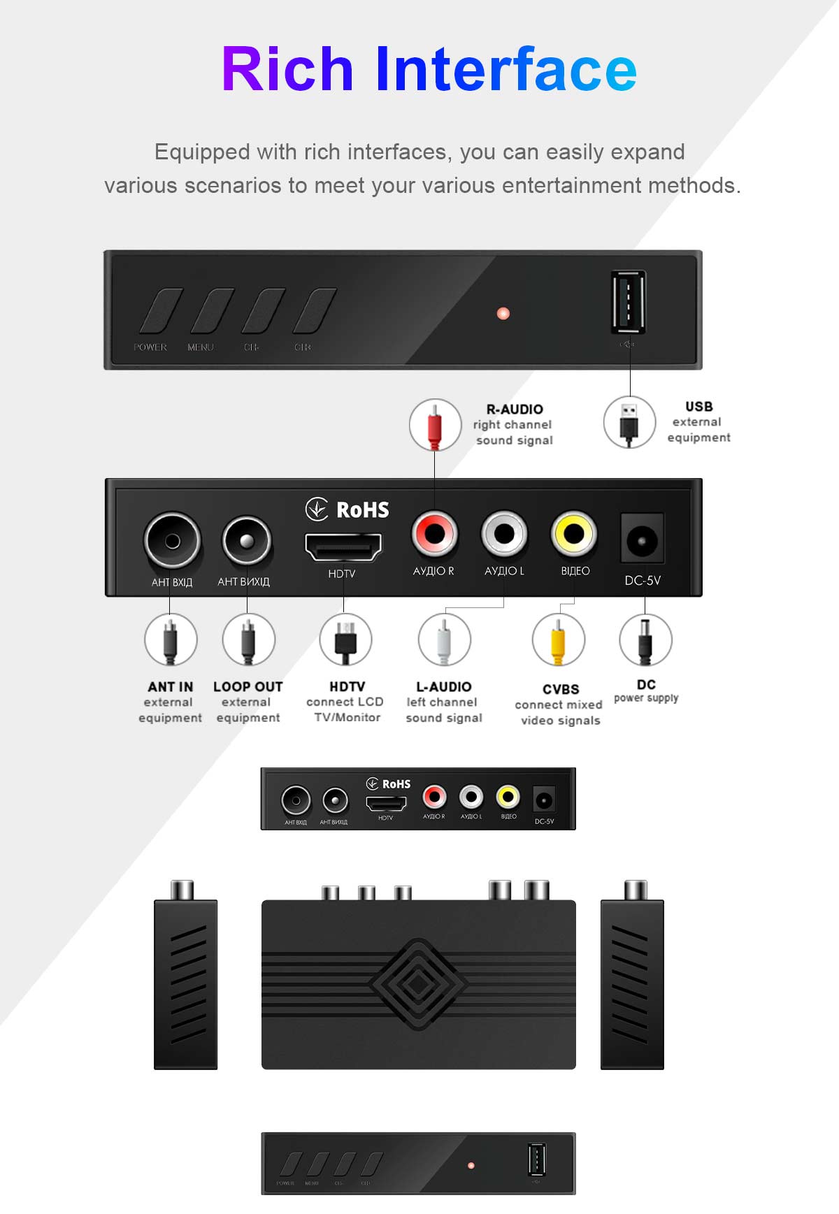 120mm Mini-3 DVB-T2 Receiver manufacture