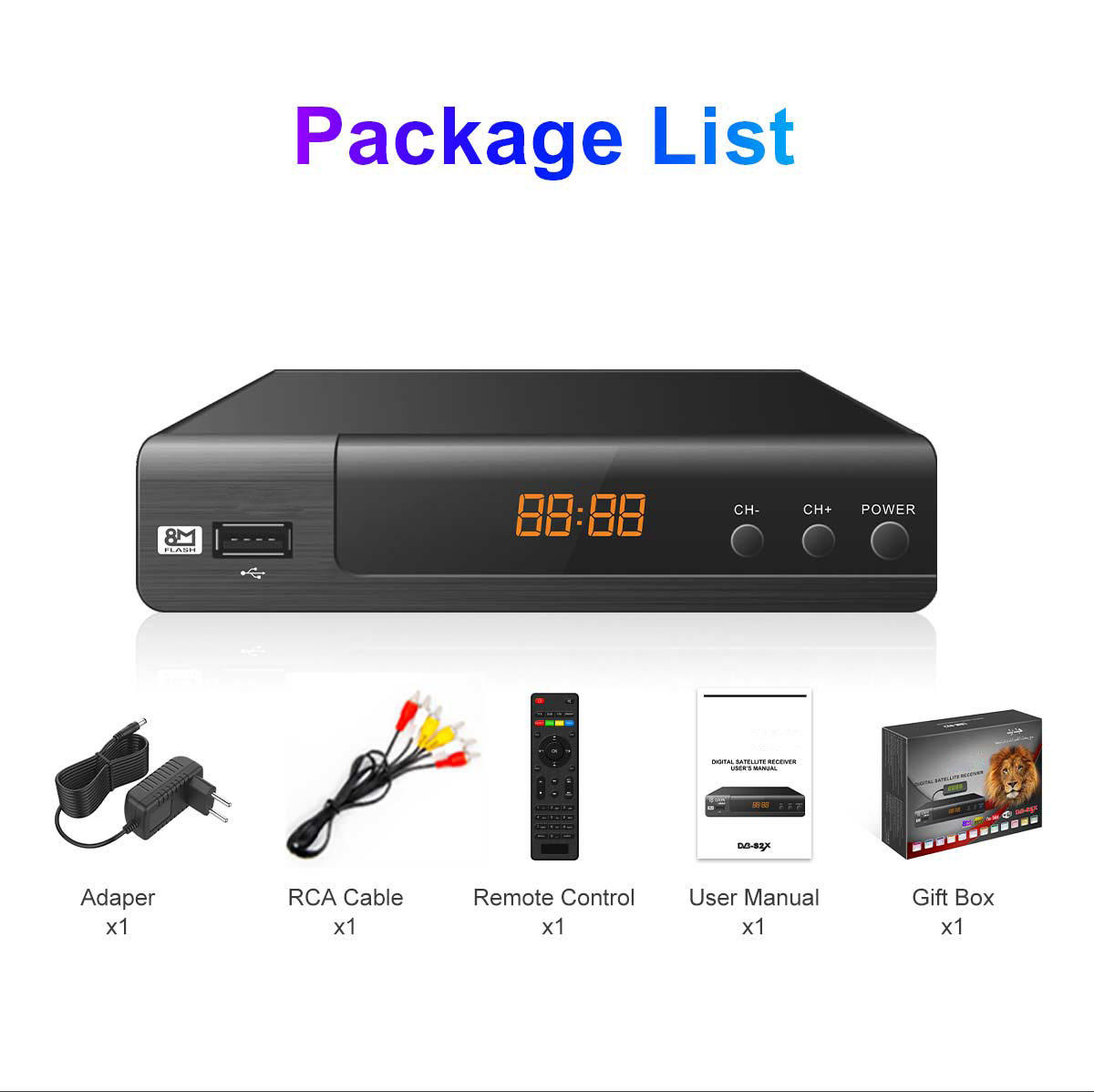 Metal-1 132mm DVB-S2 Receiver supplier