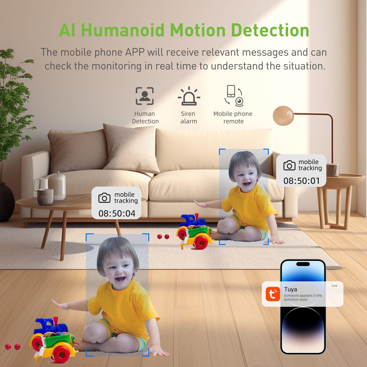 Tuya RP4 WiFi 2MP/4MP Indoor Dome PTZ IPC manufacture