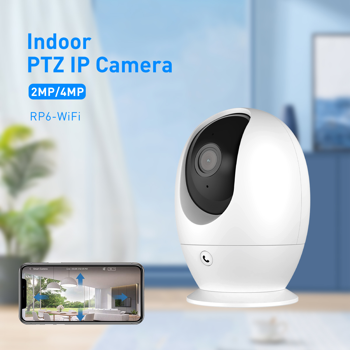 Tuya RP6 WiFi 2MP/4MP Indoor Dome PTZ IPC manufacture