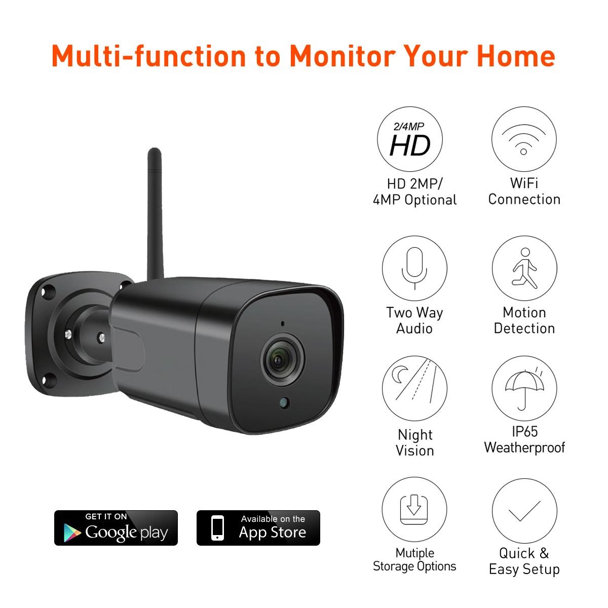 Tuya RB1 WiFi 2MP/4MP Outdoor Waterproof Bullet IPC supplier