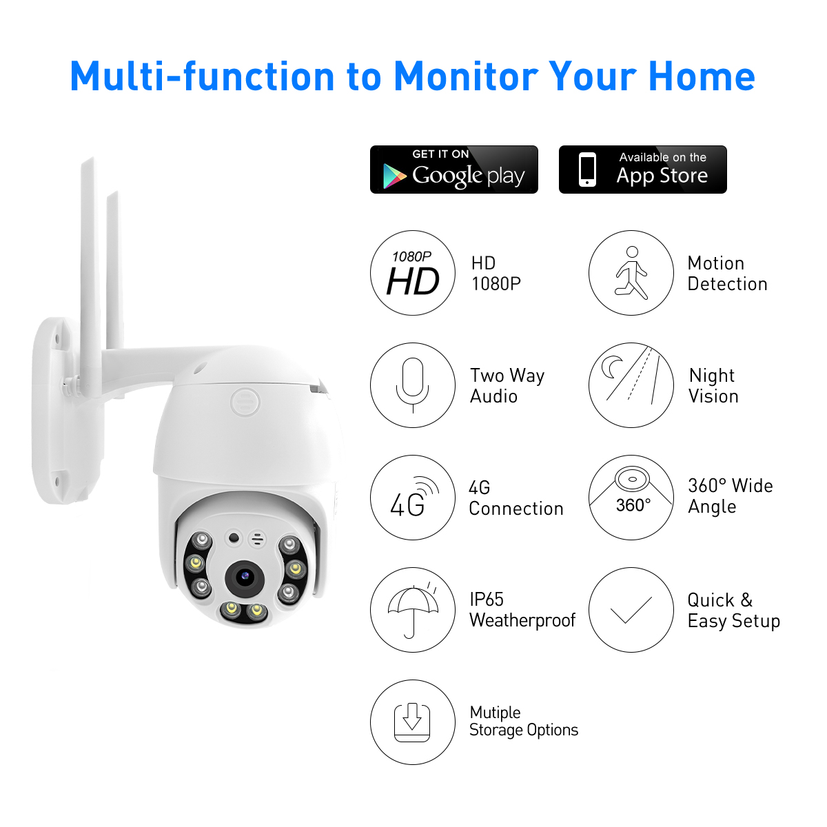V380 RVP2 4G 2MP Waterproof Outdoor IPC details