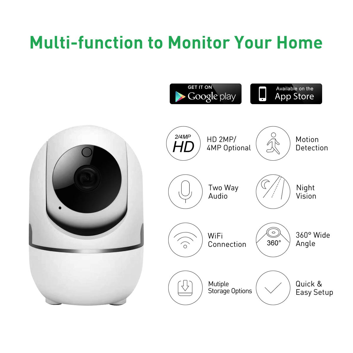 Tuya RP3 WiFi 2MP/4MP Indoor Dome PTZ IPC manufacture
