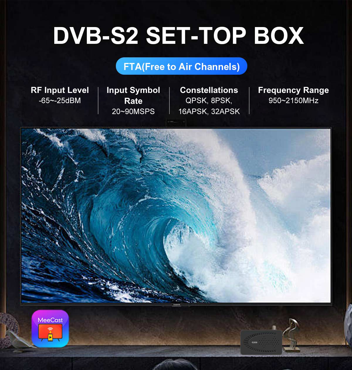 Mini-7 120mm Mini DVB-S2 Receiver factory