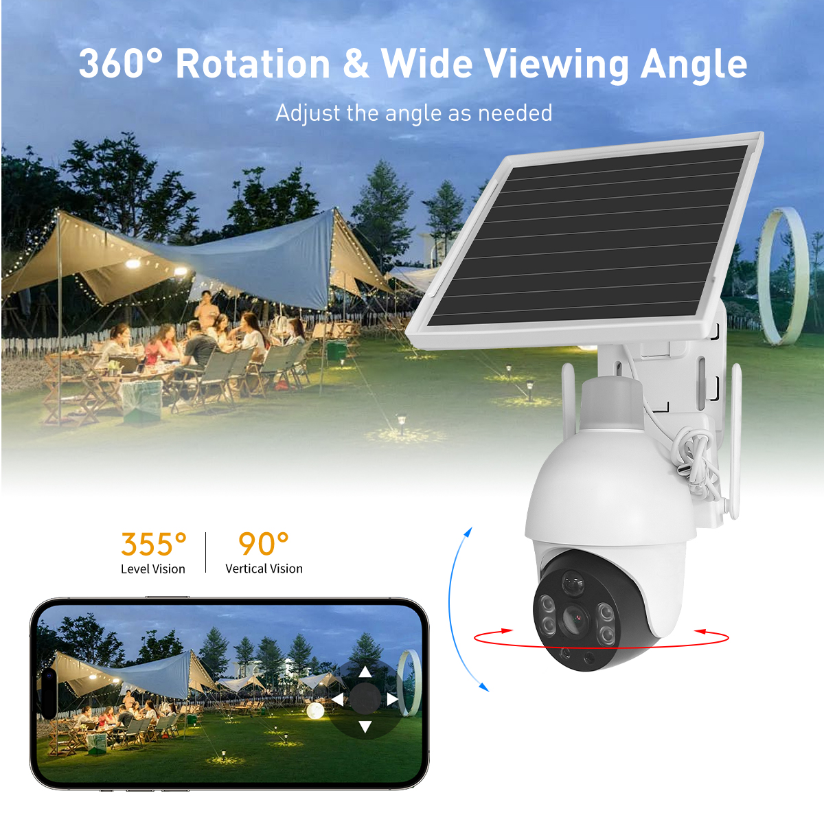 V380 RVP15M AOV 4G Solar 2MP Waterproof Outdoor IPC supplier