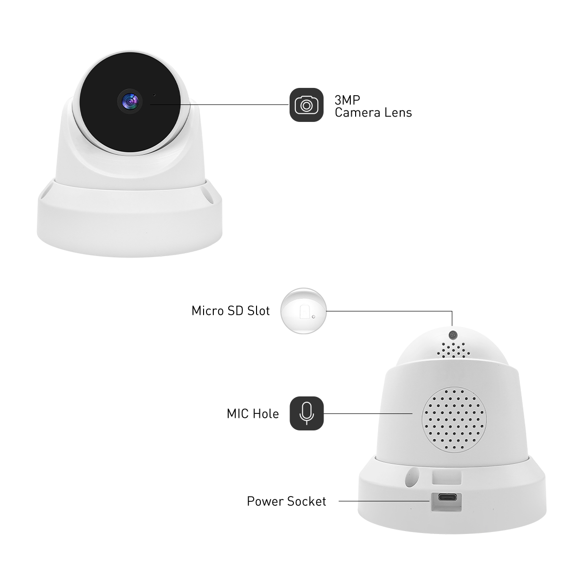 V380 RT1 WiFi 3MP Indoor Gunturret IPC details