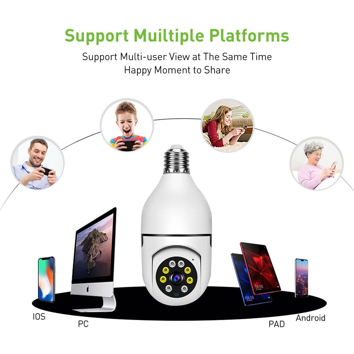 V380 RL3A WiFi 1MP Bulb IPC supplier