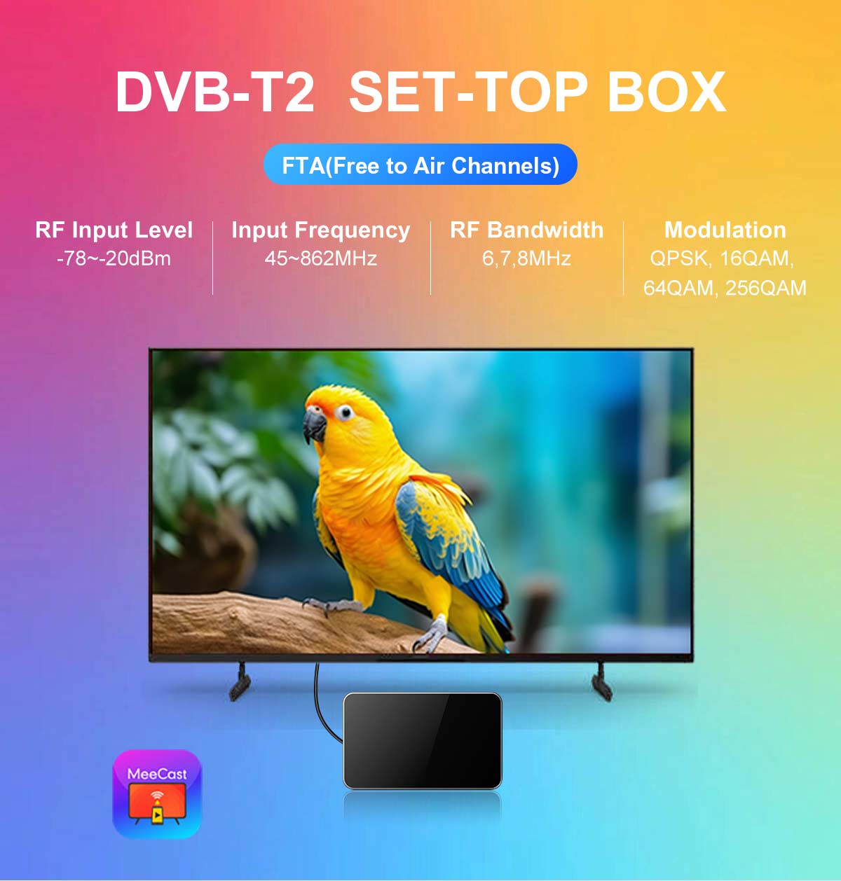 120mm Mini-5 DVB-T2 Receiver supplier