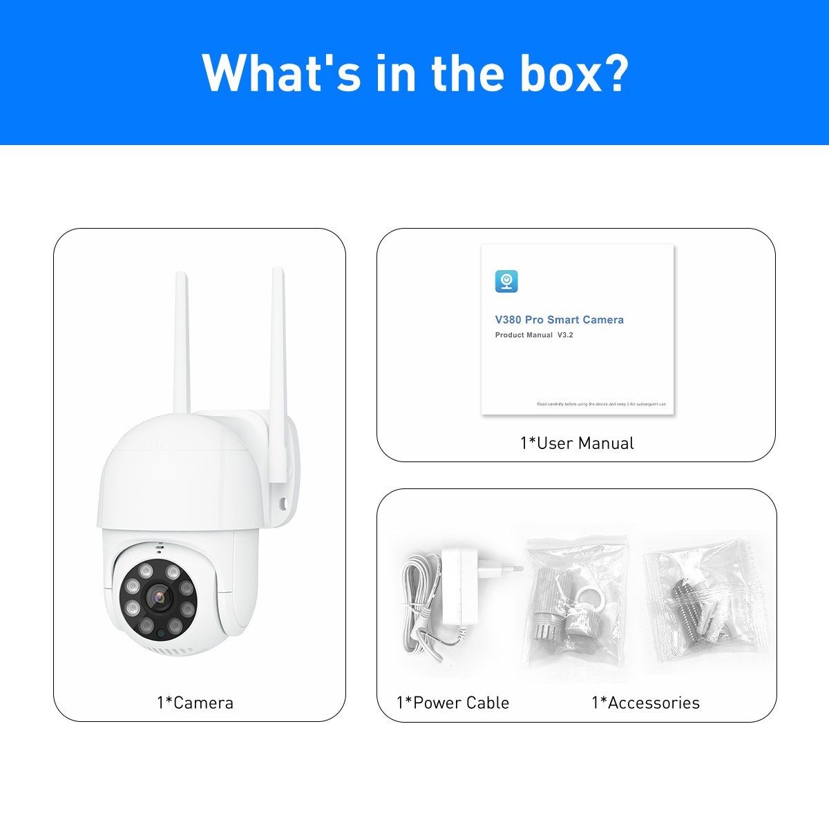 V380 RVP1 WiFi 3MP Waterproof Outdoor IPC details