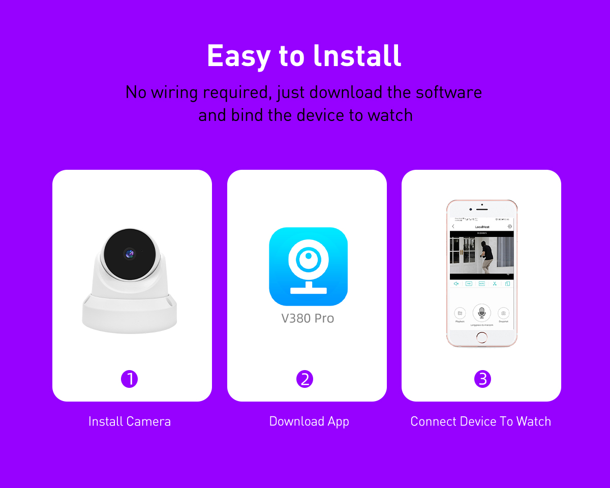 V380 RT1 WiFi 3MP Indoor Gunturret IPC details