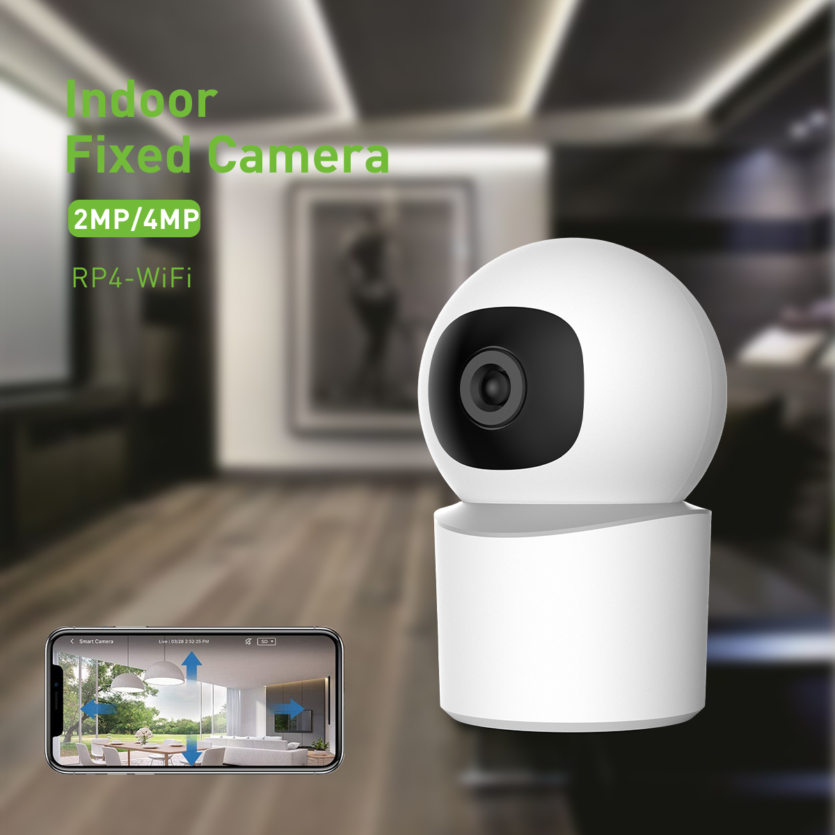 Tuya RP4 WiFi 2MP/4MP Indoor Dome PTZ IPC factory