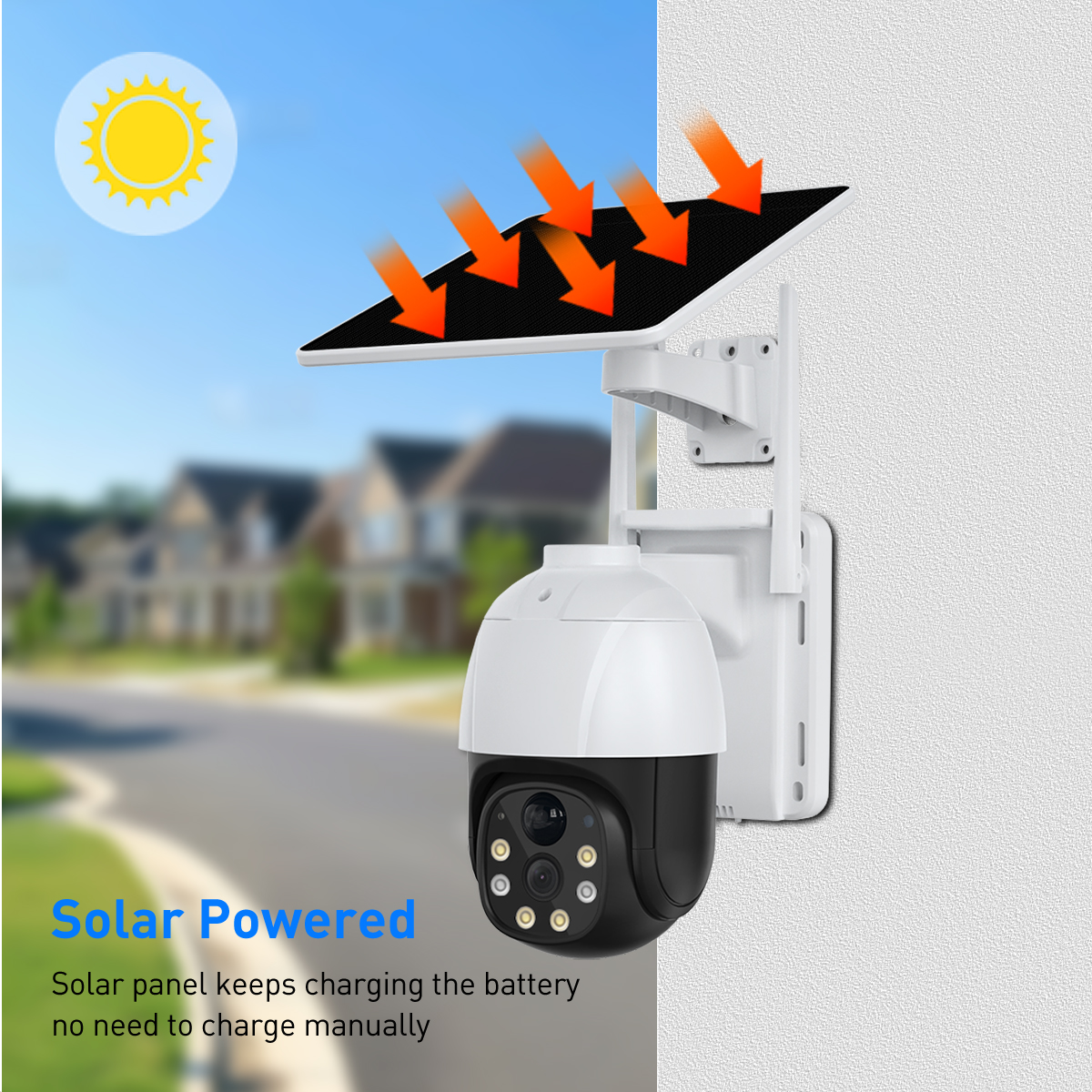 V380 RVP5 Plus WiFi Solar 2MP Waterproof Outdoor IPC manufacture