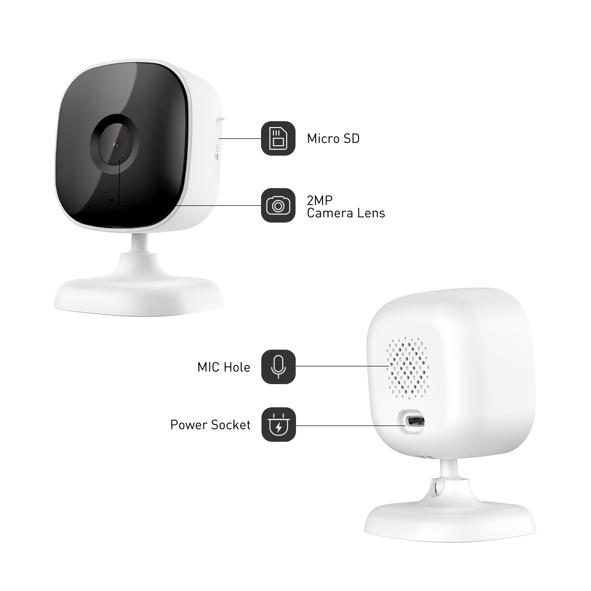 Tuya RC1 WiFi 1/2/4MP Indoor Fixed Cube IPC details