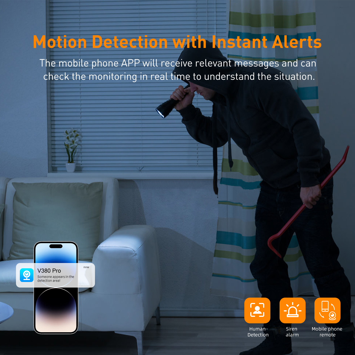 V380 RP15 WiFi/LAN 4MP Indoor PTZ IPC factory