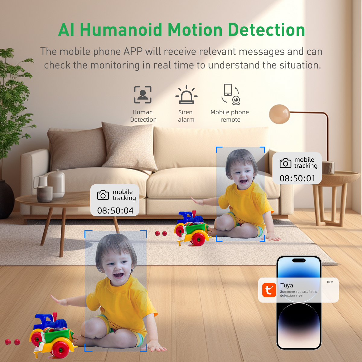 Tuya RP3 WiFi 2MP/4MP Indoor Dome PTZ IPC factory