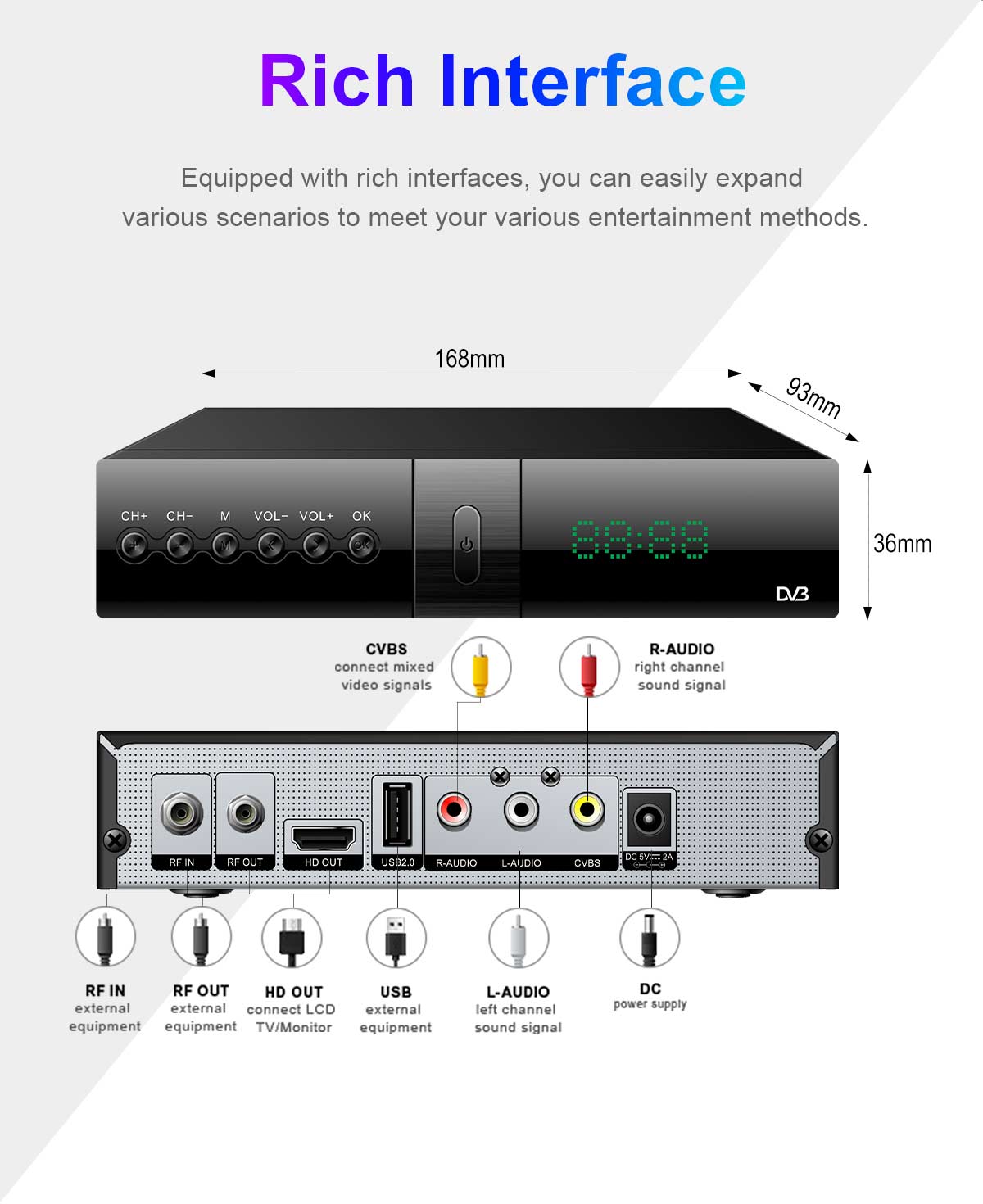 Metal-1 168mm ISDB-T Receiver factory