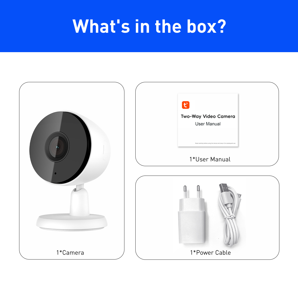 Tuya RC4 WiFi 1/2/4MP Indoor Fixed Cube IPC factory