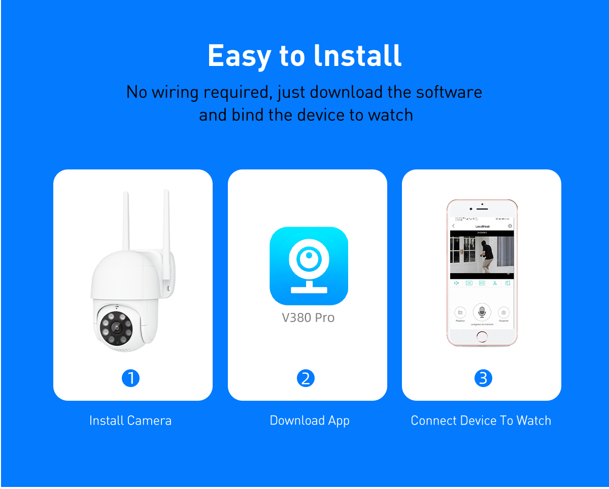 V380 RVP1 WiFi 3MP Waterproof Outdoor IPC supplier