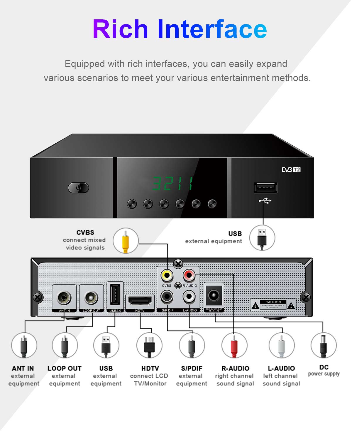 168mm Metal-1 DVB-T2 Receiver supplier
